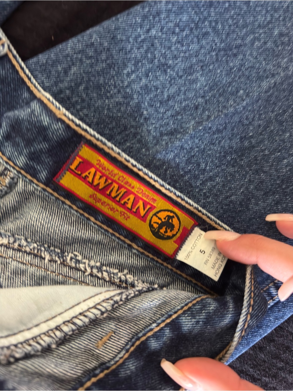 LAWMAN High-Rise Women's Denim Jeans in Medium Blue
